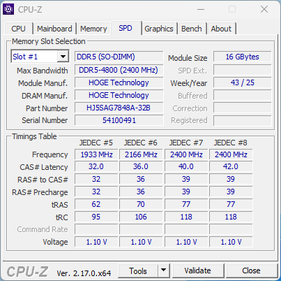 ACEMAGIC RX16 CPUz DDR5 RAM ACEMAGIC RX16 CPUz DDR5 RAM