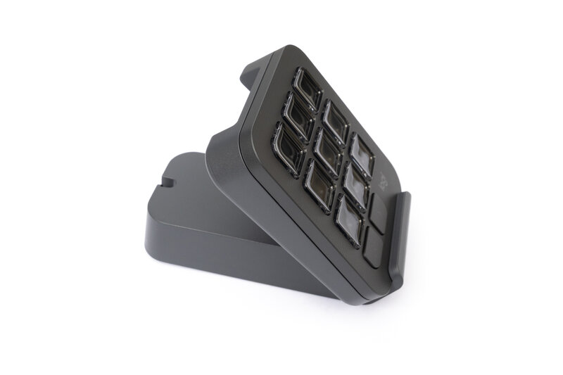 Logitech MX Keypad set up using the included mount Logitech MX Keypad set up using the included mount