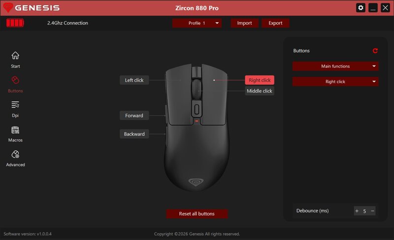 Genesis Zircon 880 Pro Software 1