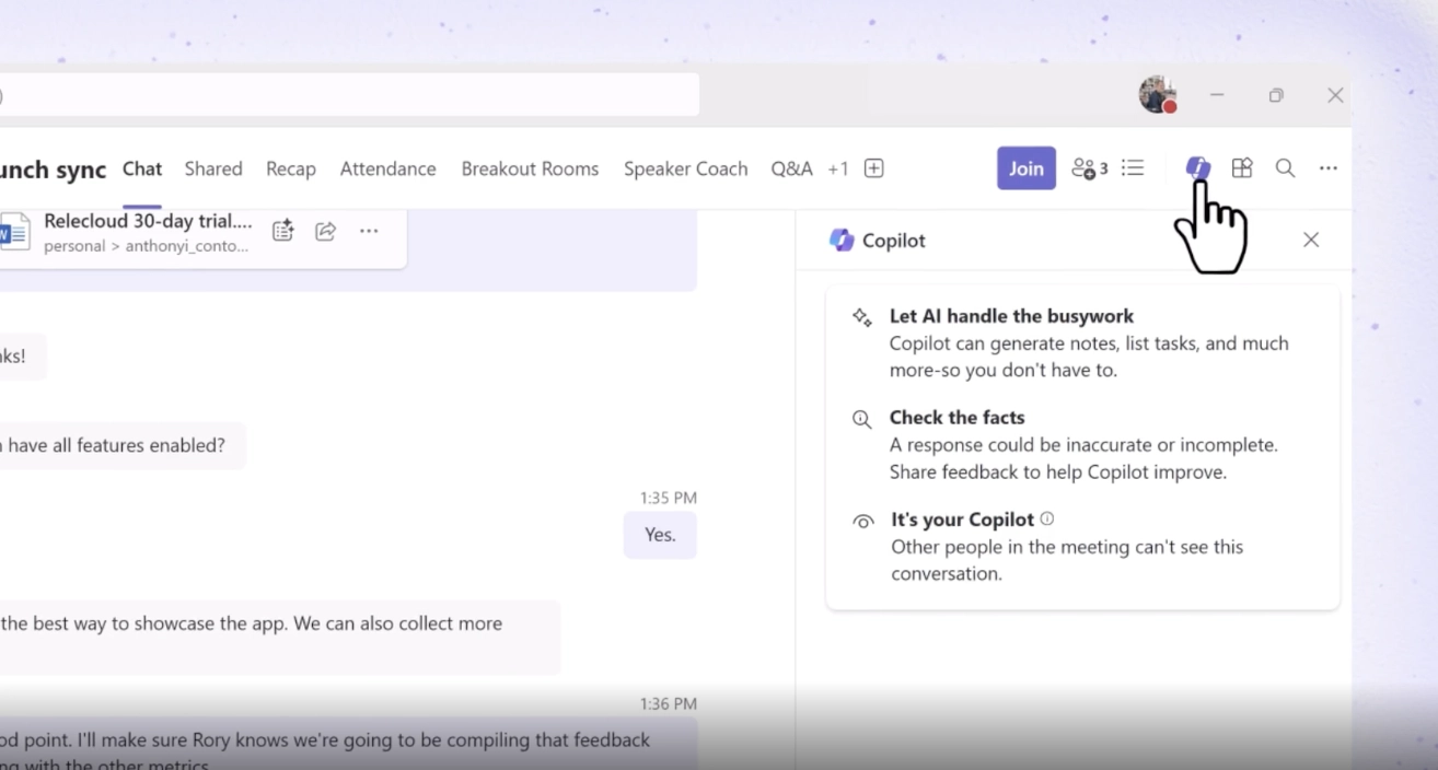 Microsoft Teams lokale Besprechungszusammenfassungen