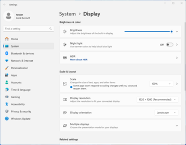 ACEMAGIC RX16 Display