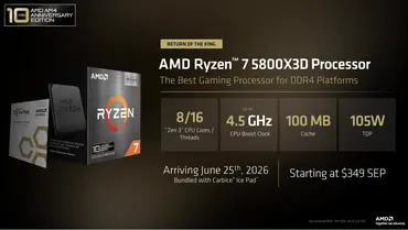 AMD Ryzen 7 5800X3D Anniversary Edition and Ryzen 7 7700X3D presented
