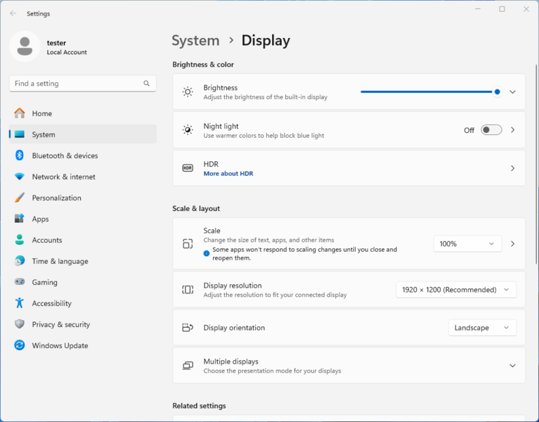ACEMAGIC RX16 Display