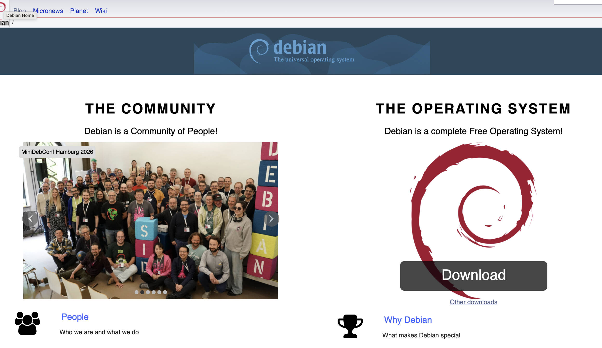 Debian  Image © Debian