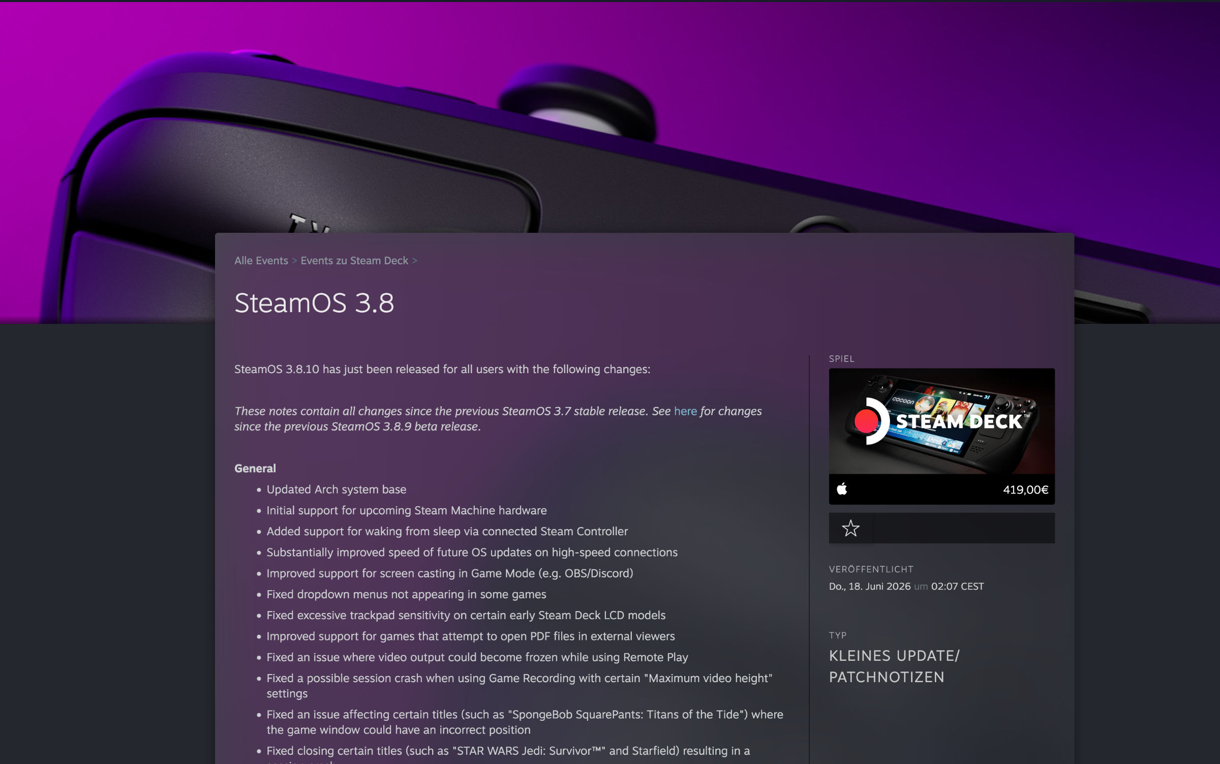 SteamOS 3 8  Image © Valve