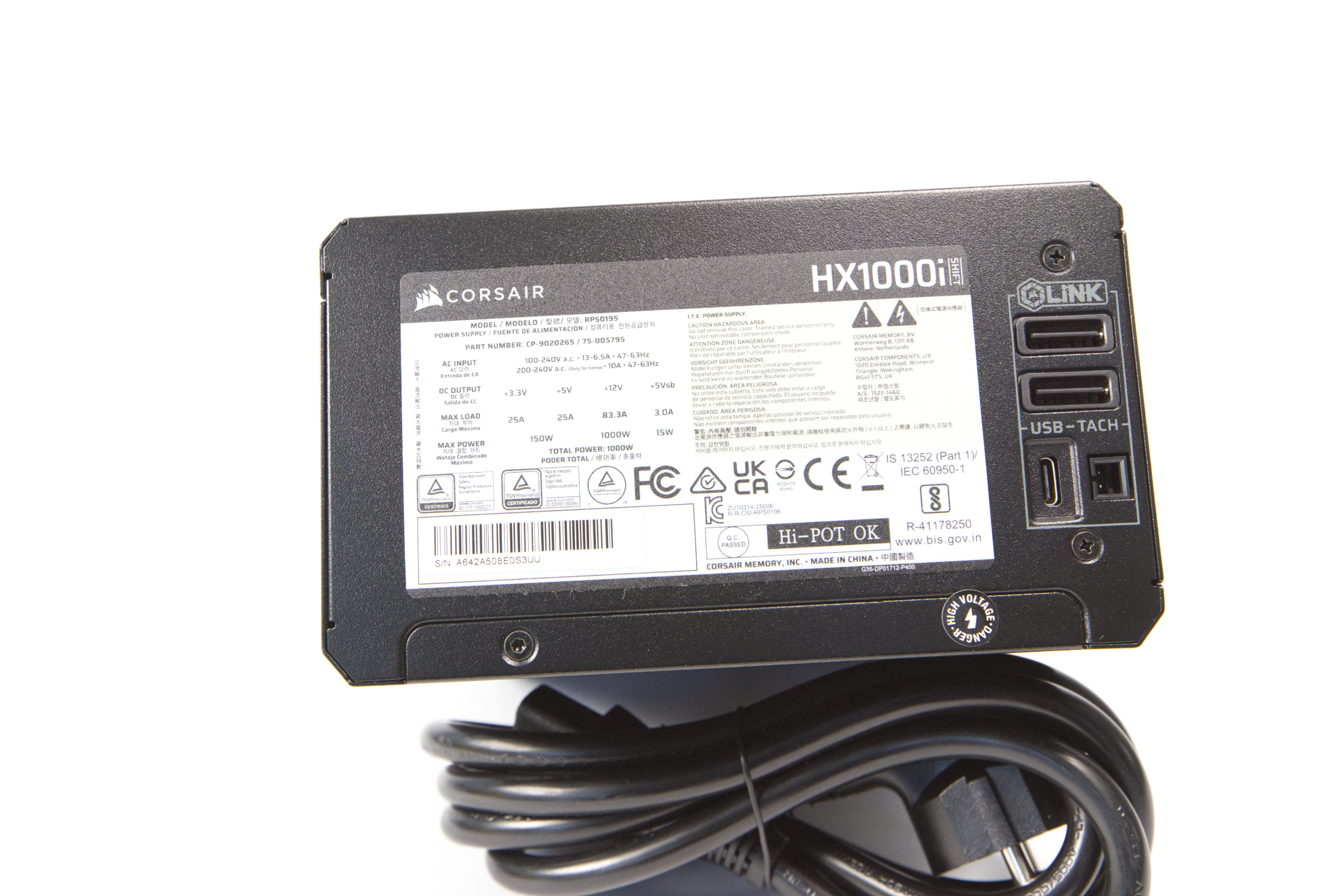 Corsair HX1000i Shift iCue Link