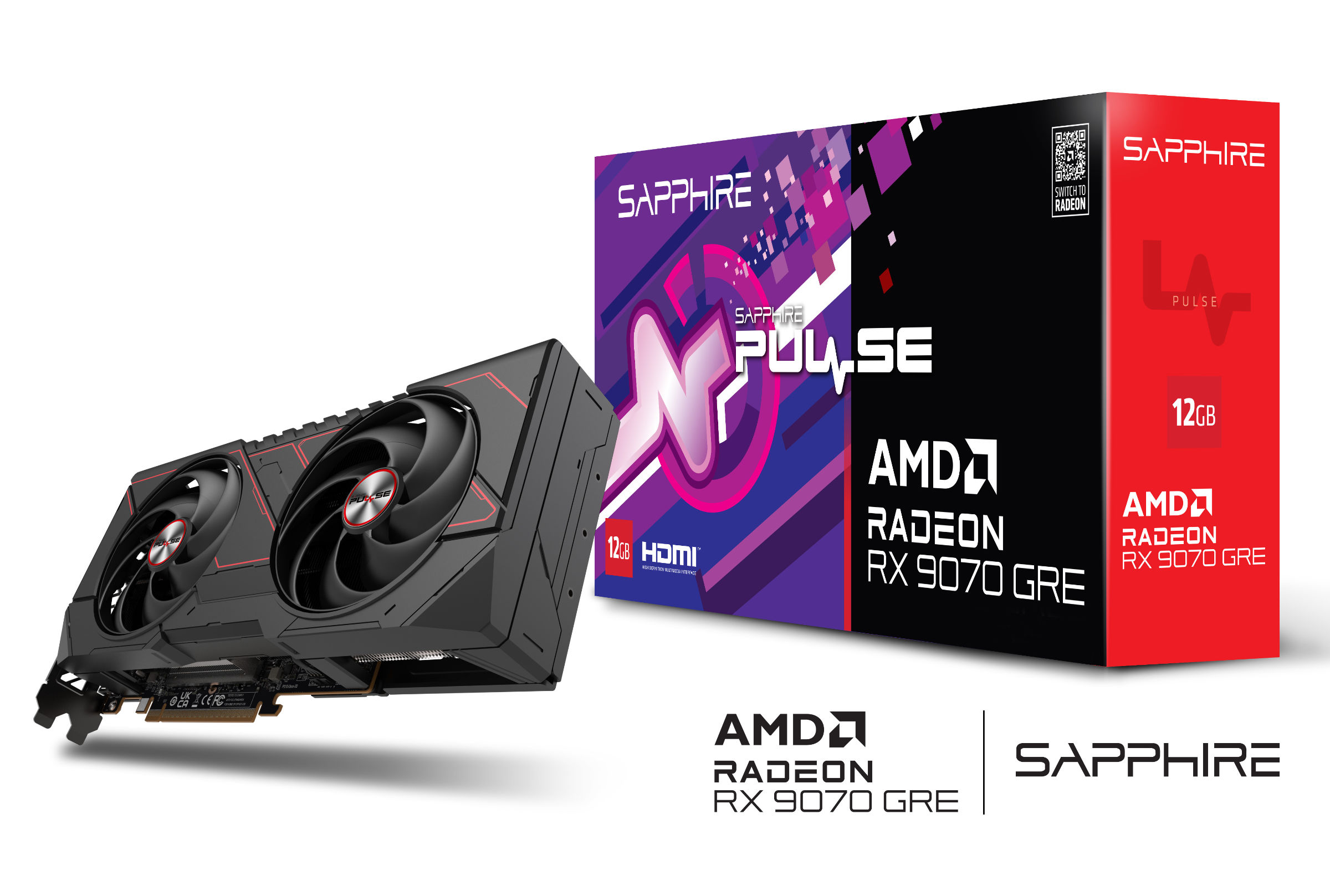 Sapphire Radeon RX 9070 GRE Pulse GPU with compact design