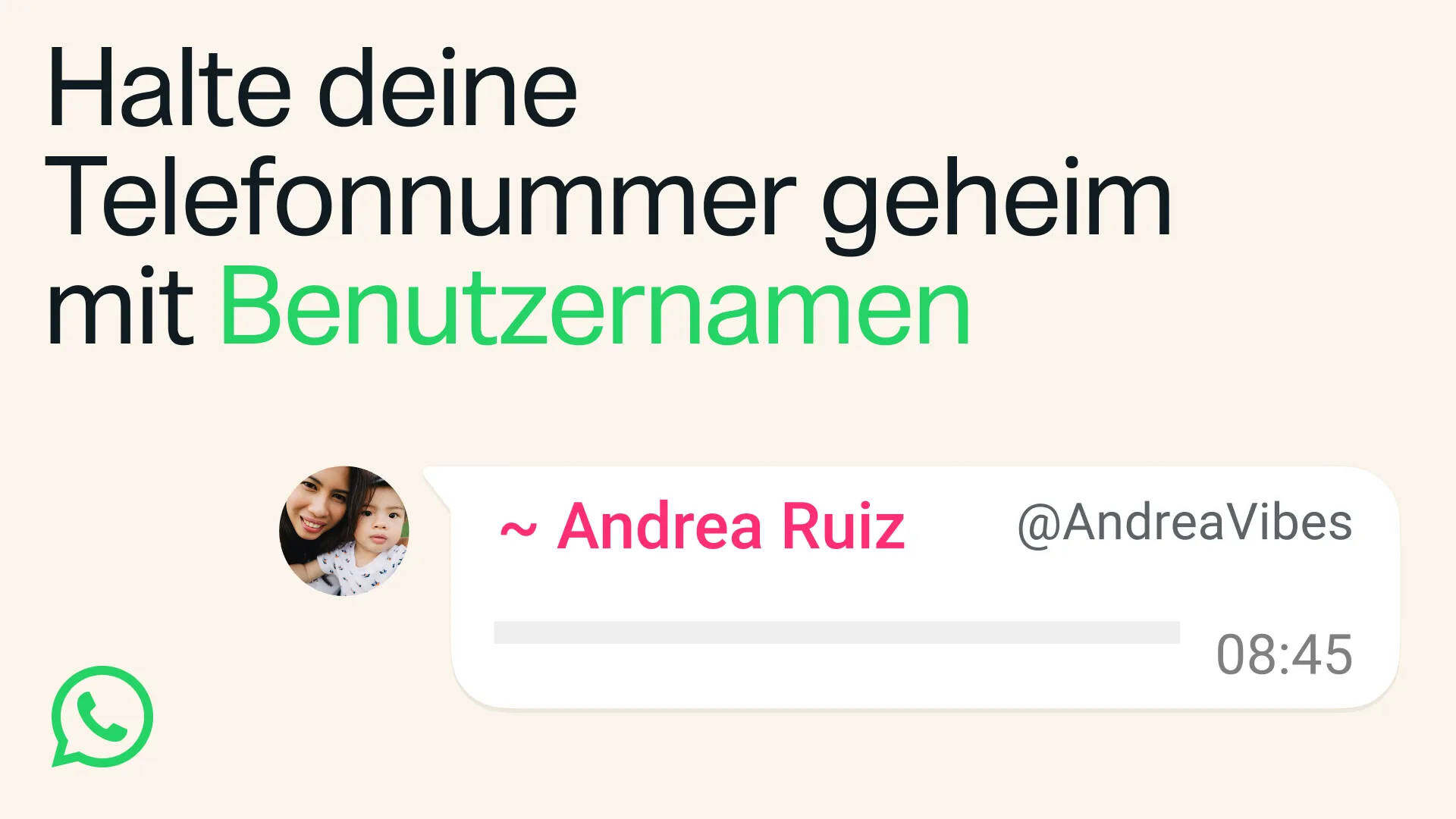 WhatsApp Benutzernamen reservieren  Image © WhatsApp