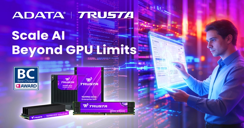 ADATA TRUSTA AI Scaler Extended Memory Solution  Image © ADATA