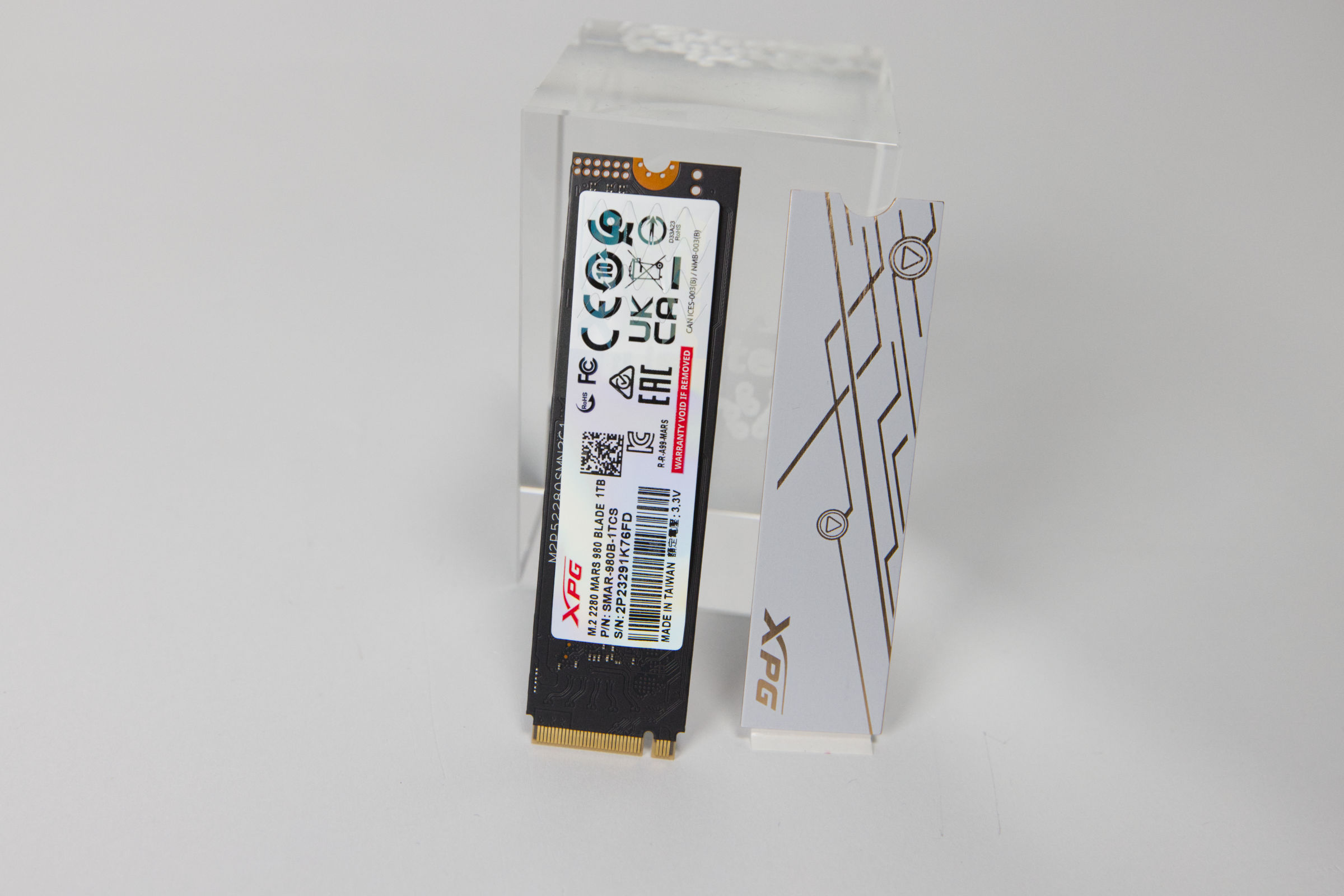 XPG MARS 980 Blade SSD Rückseite mit Kühler XPG MARS 980 Blade SSD Rückseite mit Kühler