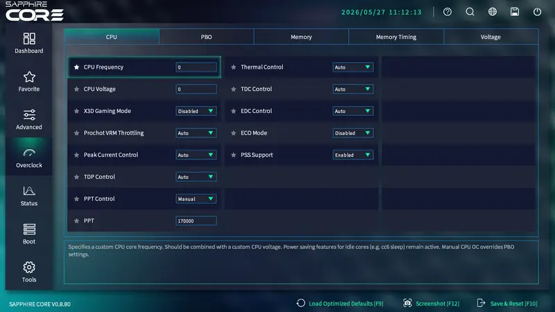 Sapphire NITRO X870EA PhantomLink Polar BIOS Overclocking