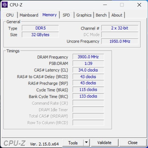 G Skill Trident Z5 NEO RGB 32GB DDR5 6000 CPU z OCED
