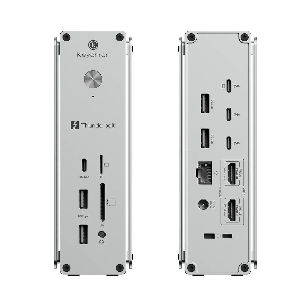 Keychron 14 in 1 Thunderbolt 5 Dockingstation Ports Keychron 14 in 1 Thunderbolt 5 Dockingstation Ports