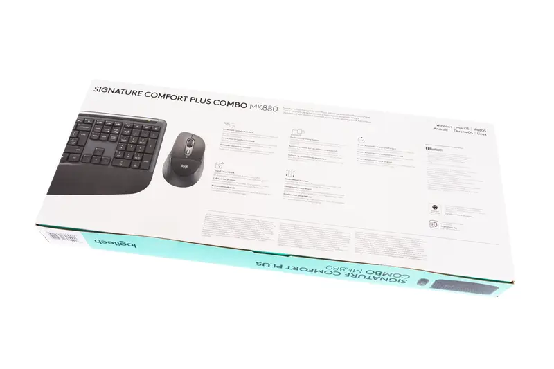 Logitech Signature Comfort Plus Combo MK880 Verpackung Rückseite Logitech Signature Comfort Plus Combo MK880 Verpackung Rückseite