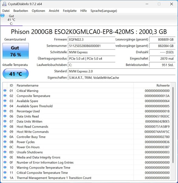 MSI MEG Vision X Phison 2000GB ESO2K0GMLCA0 EP8 420MS SSD MSI MEG Vision X Phison 2000GB ESO2K0GMLCA0 EP8 420MS SSD