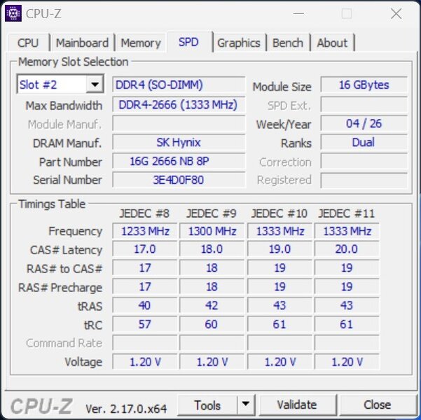 NiPoGi Pinova P1 Ryzen Embedded R2544 CPUz SPD NiPoGi Pinova P1 Ryzen Embedded R2544 CPUz SPD
