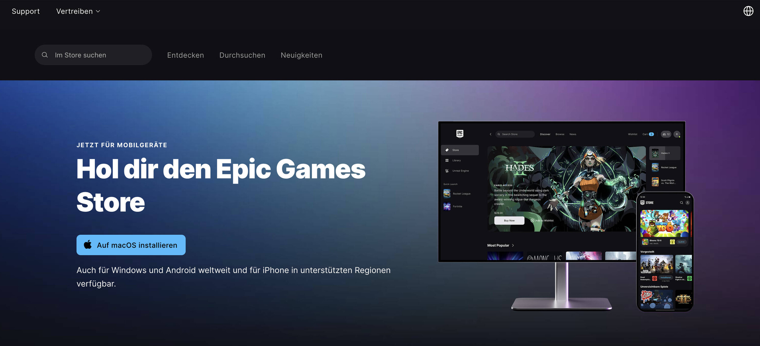 Epic Games Launcher für Linux  Image © PCMasters.de