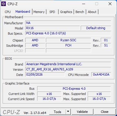 Acemagic RX16 CPUz Motherboard Acemagic RX16 CPUz Motherboard