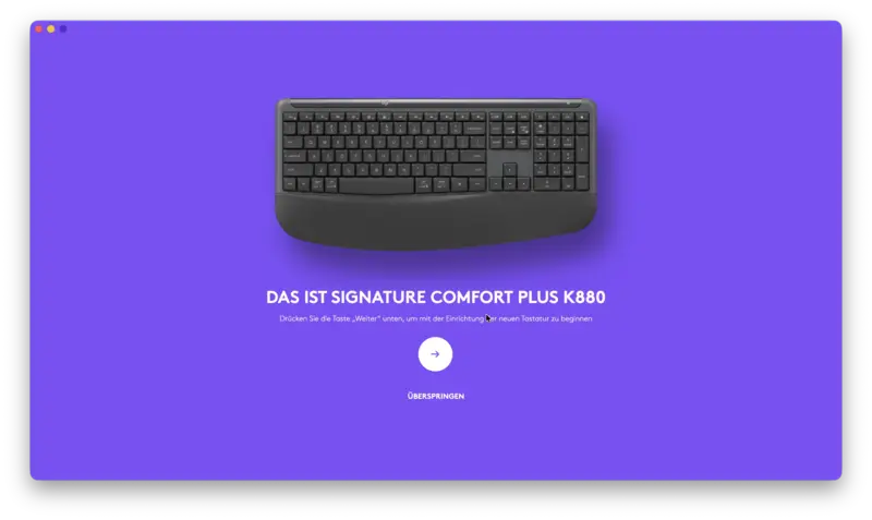 Logitech K880 Options Einführung Logitech K880 Options Einführung