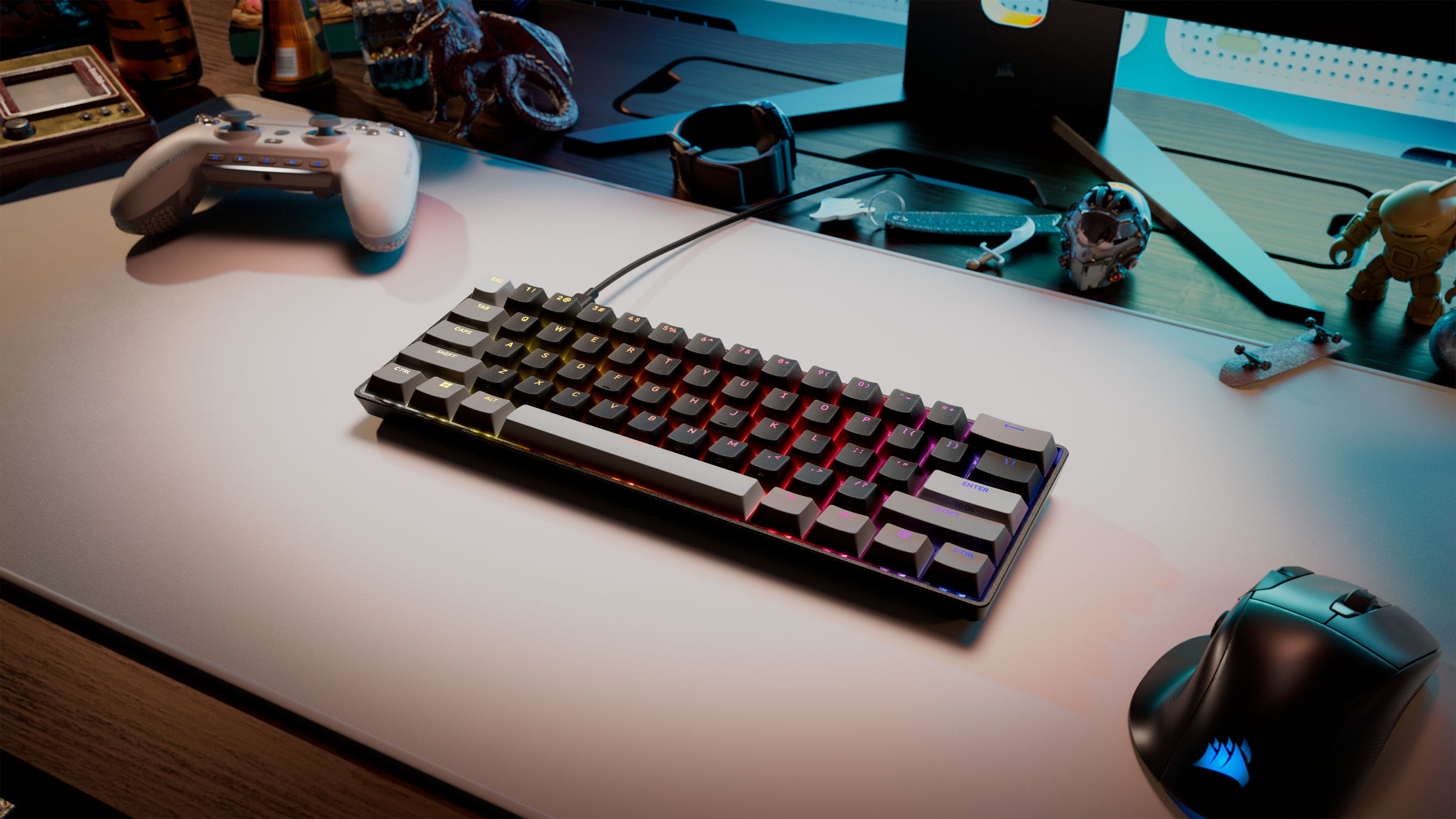 Corsair shows new Hall-effect keyboard and new HS35 v3 headsets