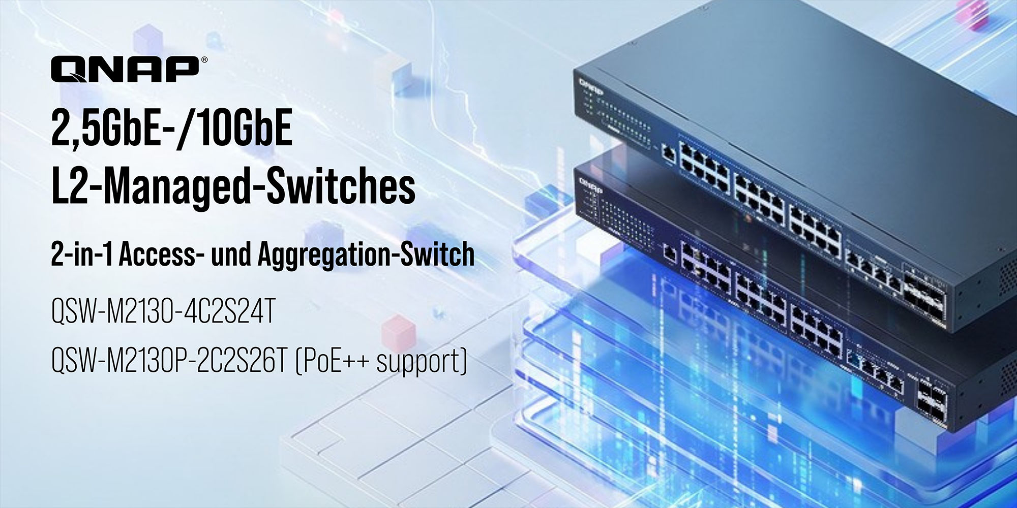 QNAP launches QSW-M2130 Series L2 Web Managed Switches