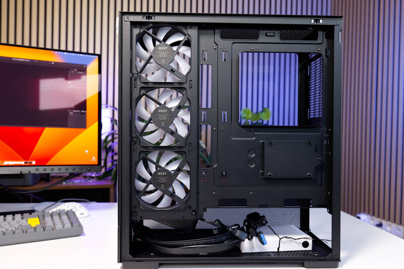 NZXT S5 RGB with one side open