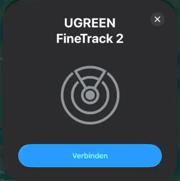 UGREEN FineTrack 2 iOS Verbindung UGREEN FineTrack 2 iOS Verbindung