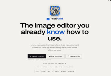 Photoshop and Premiere Open-Source Alternatives for Adobe Creative Cloud as free download