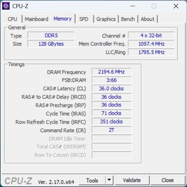 MSI MEG Vision X AI - CPUz Intel Core Ultra 9 285K Memory MSI MEG Vision X AI - CPUz Intel Core Ultra 9 285K Memory