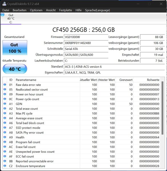 NiPoGi Pinova P1 CrystalDiskInfo SSD-Report NiPoGi Pinova P1 CrystalDiskInfo SSD-Report