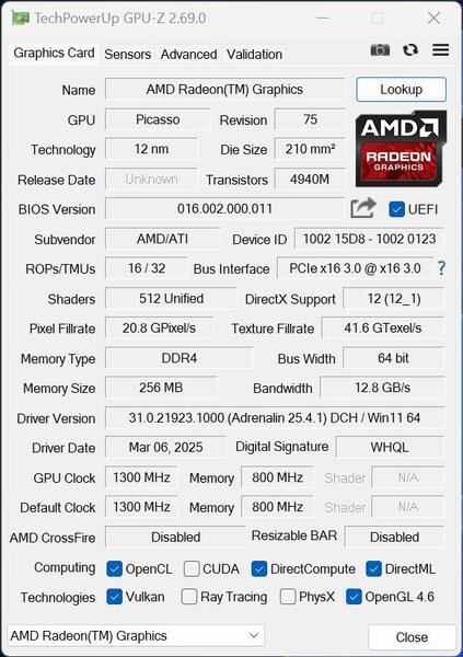 NiPoGi Pinova P1 Ryzen Embedded R2544 Radeon Graphics GPUz NiPoGi Pinova P1 Ryzen Embedded R2544 Radeon Graphics GPUz