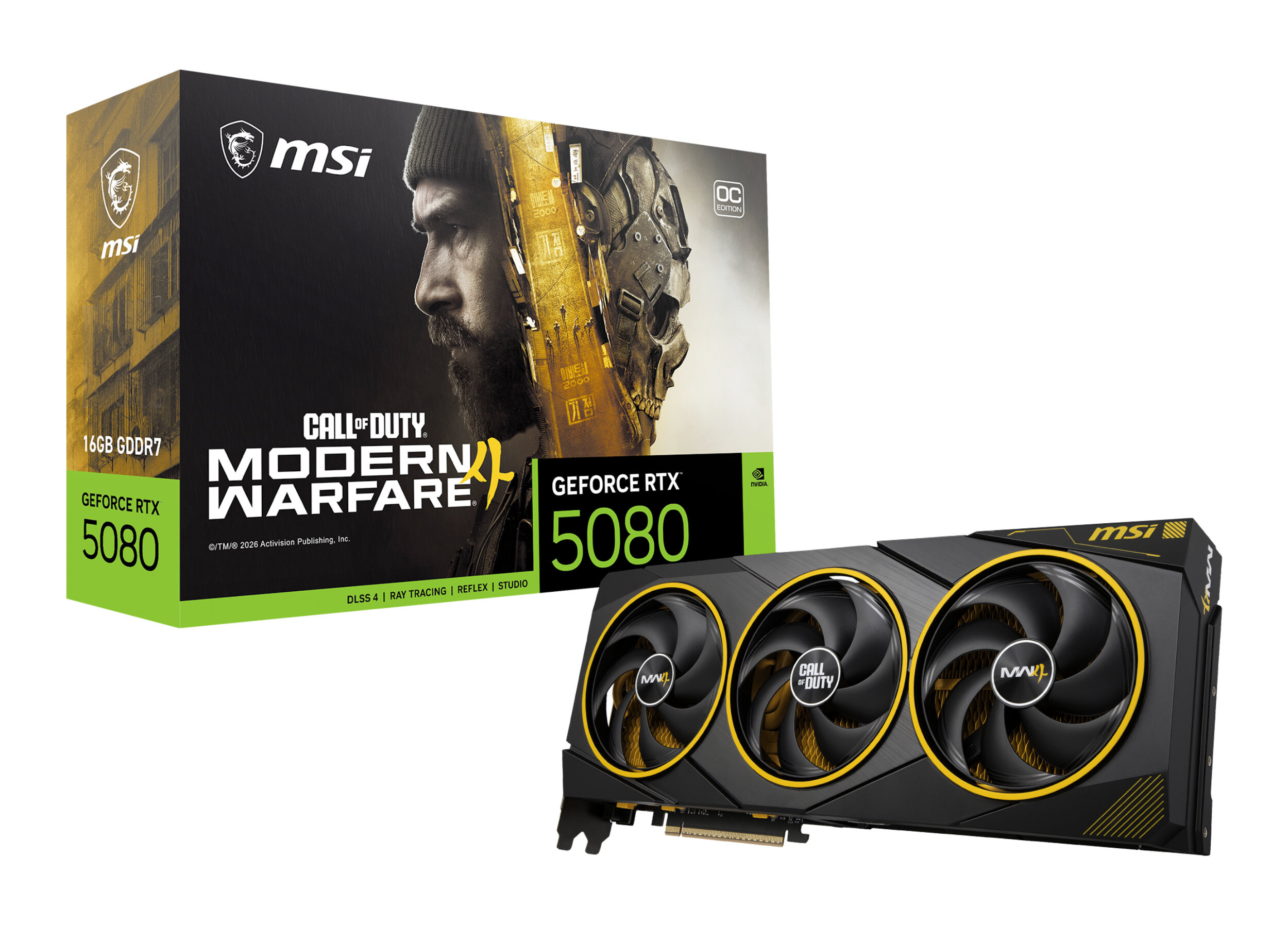 MSI GeForce RTX 5080 16G COD MW4 Edition OC Release  Image © MSI