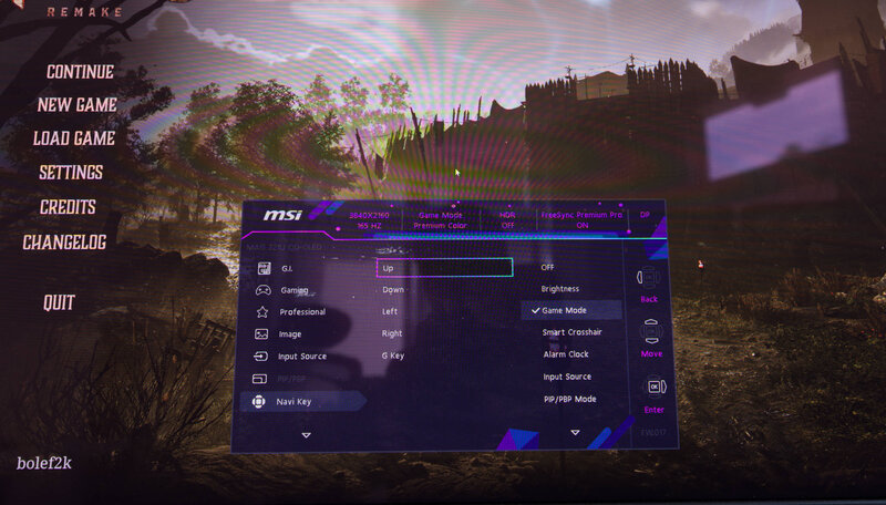 MSI MAG 321UPDE OSD Navi Key