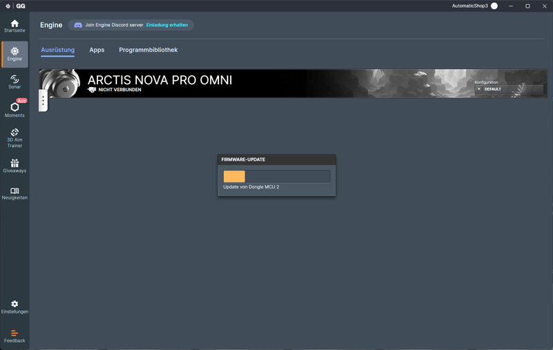 SteelSeries Arctis Nova Pro Omni Firmware Update 1