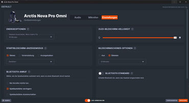 SteelSeries Arctis Nova Pro Omni device settings SteelSeries Arctis Nova Pro Omni device settings