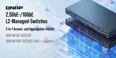 QNAP launches QSW-M2130 Series L2 Web Managed Switches
