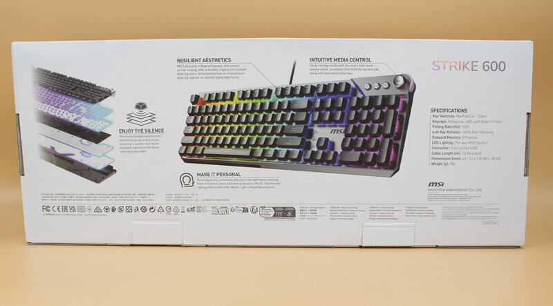 MSI Strike 600 Verpackung Rückseite MSI Strike 600 Verpackung Rückseite