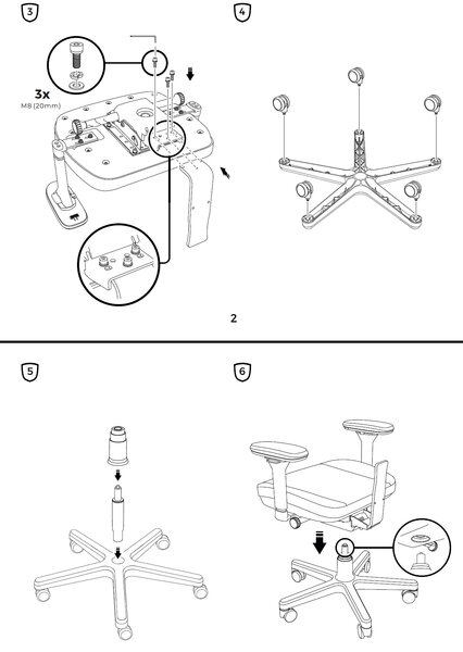 noblechairs AURA - Aufbau Unterbau nach Anleitung
