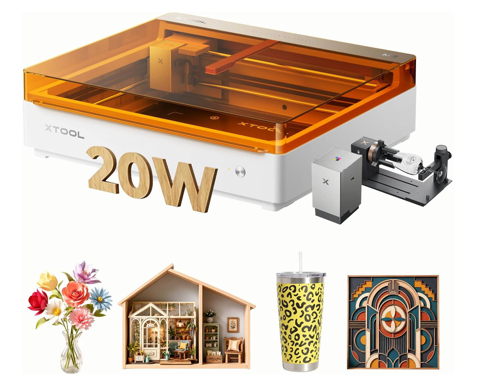 xTool M2 20W Deluxe Bundle  Image © xTool