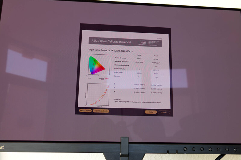 ASUS ProArt Display OLED PA27USD Calibration Complete ASUS ProArt Display OLED PA27USD Calibration Complete