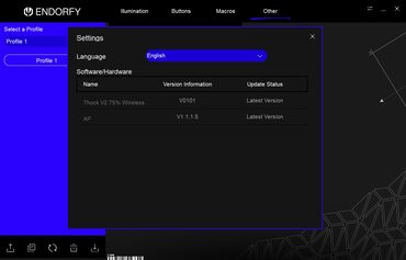 ENDORFY Thock V2 75 Wireless Software Einstellungen ENDORFY Thock V2 75 Wireless Software Einstellungen