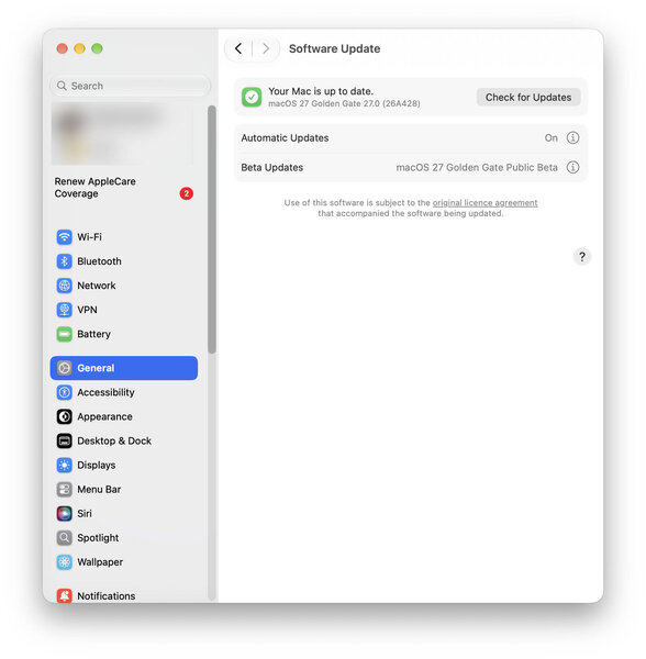 Apple macOS 27 0