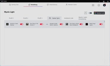MSI Strike 600 Software RGB Beleuchtung Spielprofileanpassung MSI Strike 600 Software RGB Beleuchtung Spielprofileanpassung