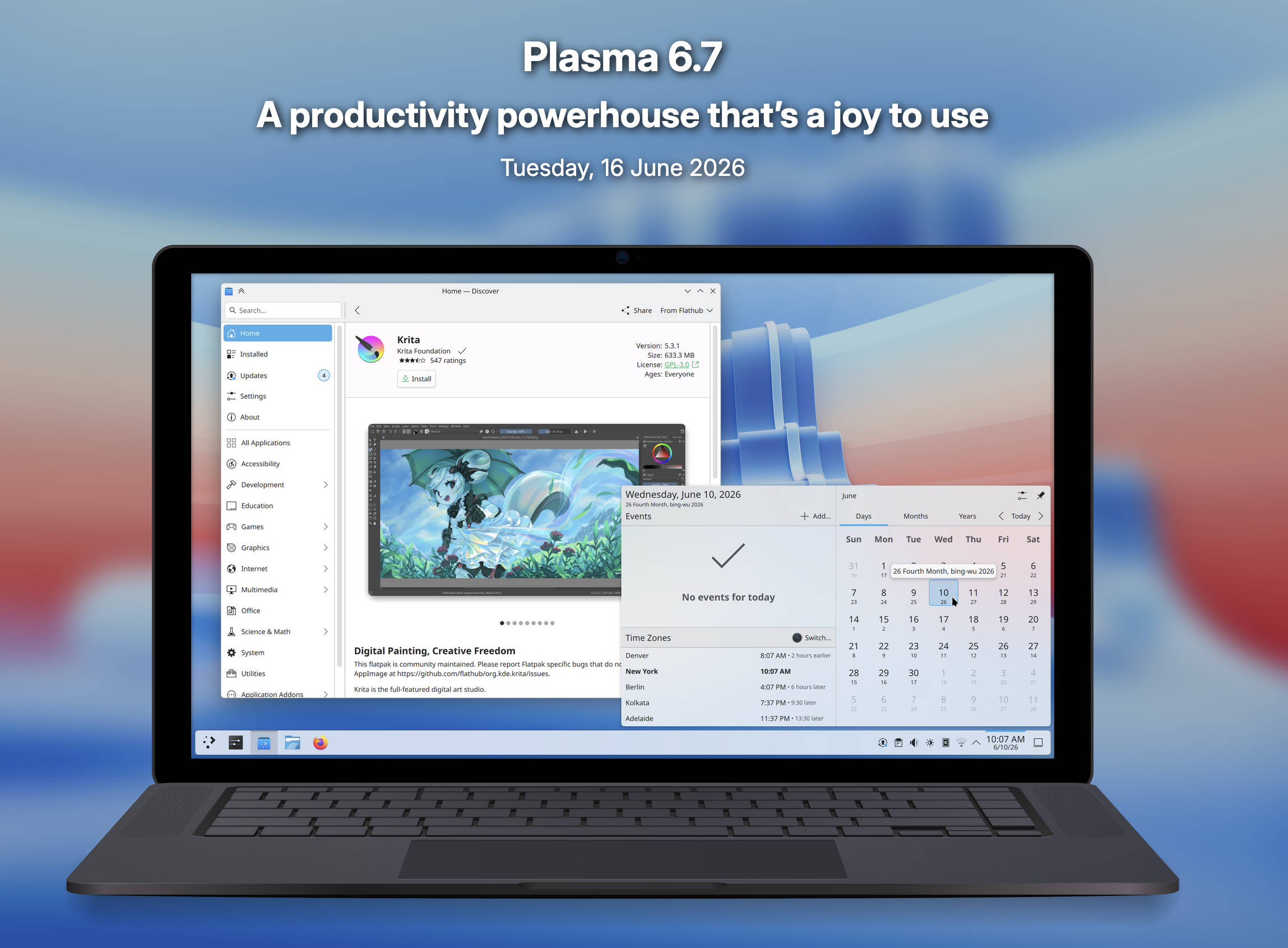 KDE Plasma 6 7 Release  Image © KDE 