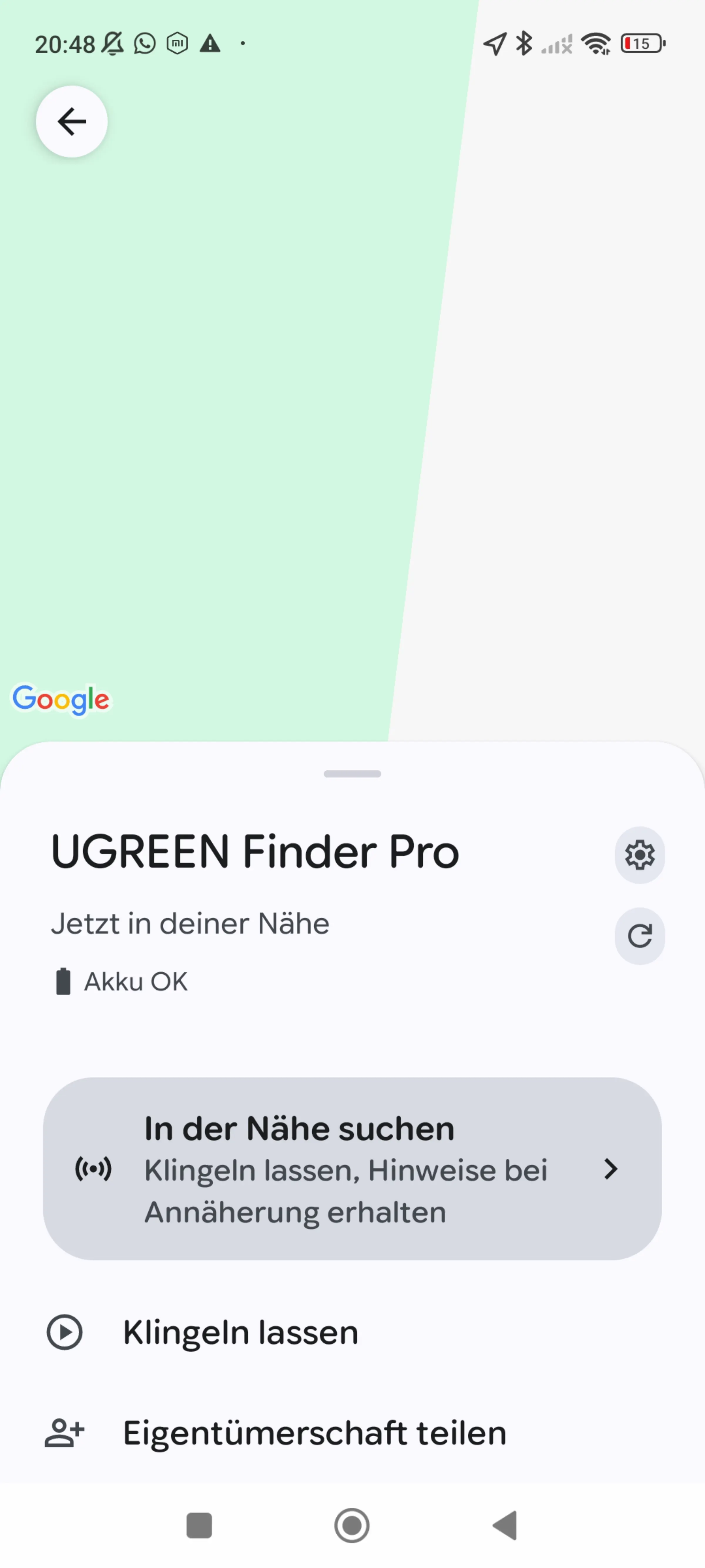 UGREEN FineTrack Duo Android Funktionen