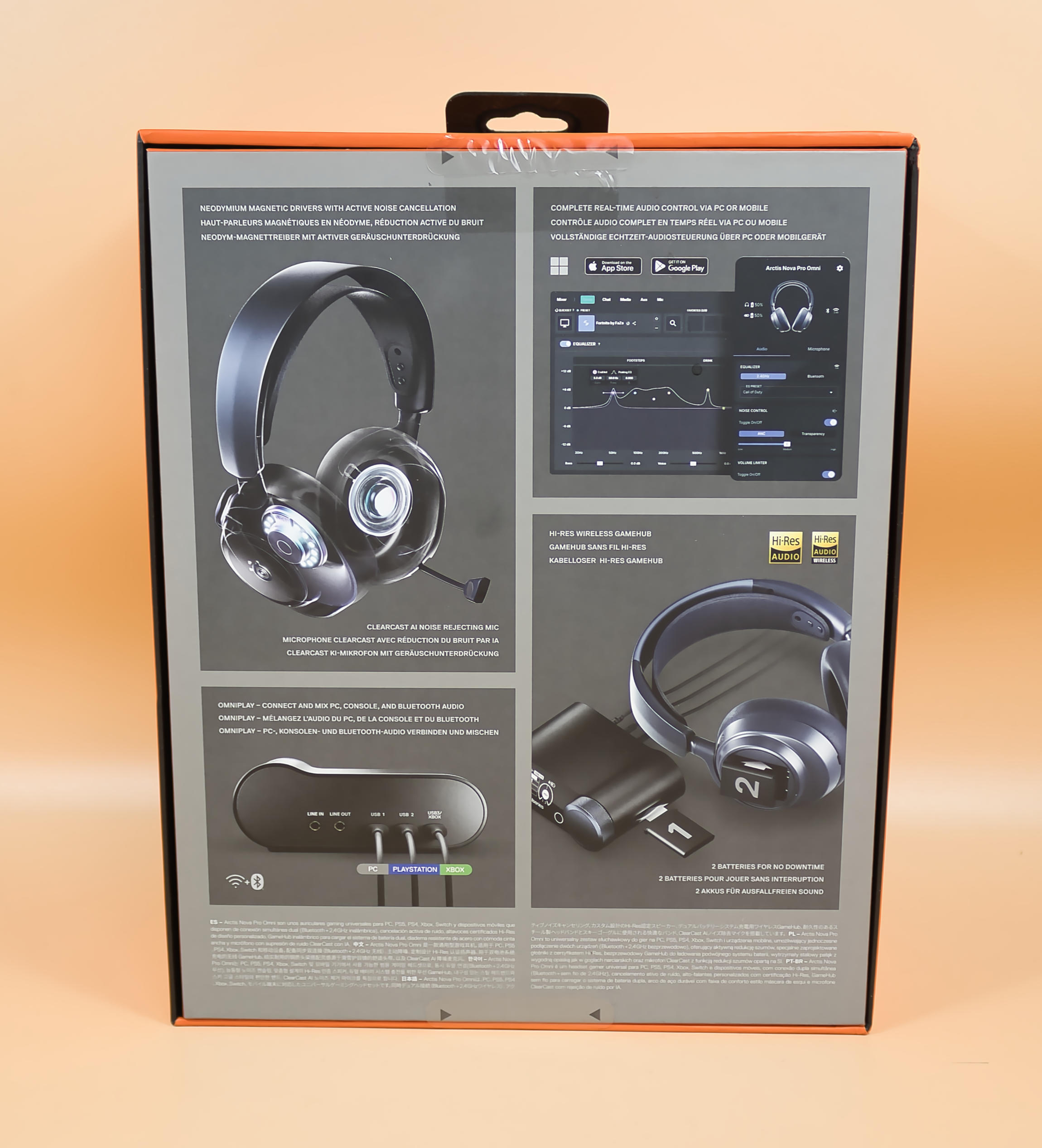 SteelSeries Arctis Nova Pro Omni Verpackung Rückseite